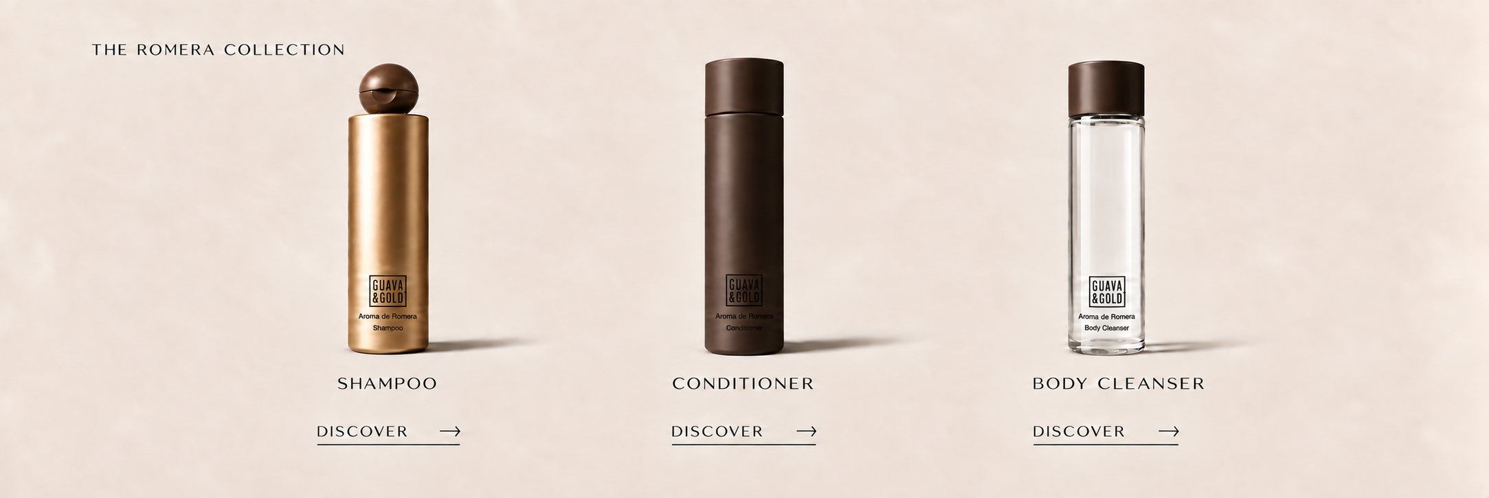 The Romera Collection: Shampoo, Conditioner and Body Cleanser
