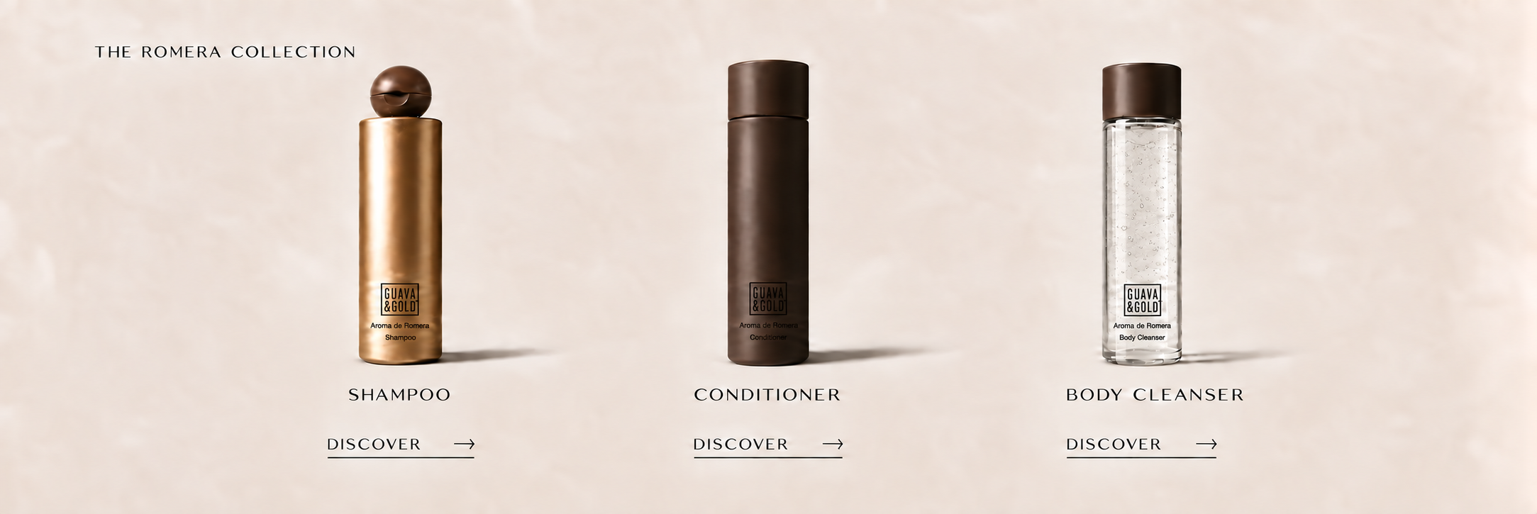 The Romera Collection: Shampoo, Conditioner and Body Cleanser